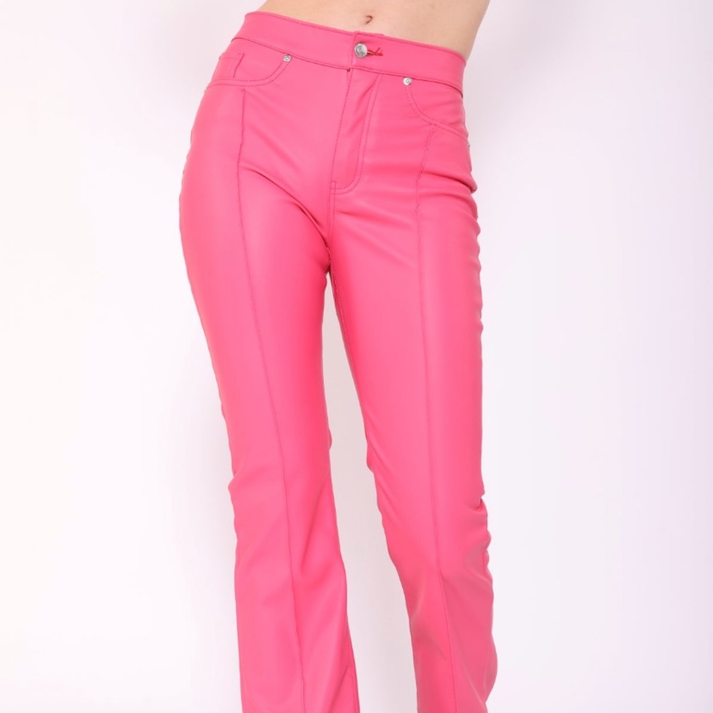 Revice denim Venus flares in Pink